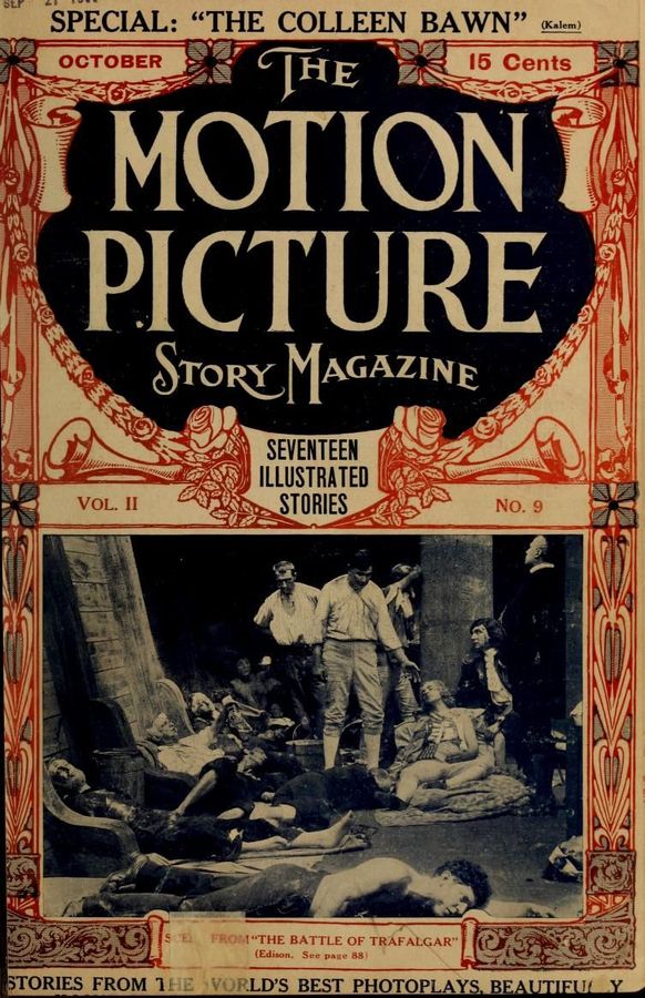 MOTION PICTURE STORY MAGAZINE magazine side cover Issue 9 October 1911