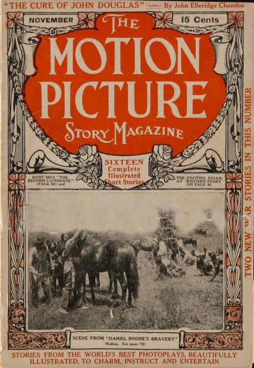 MOTION PICTURE STORY MAGAZINE magazine side cover Issue 10 November 1911