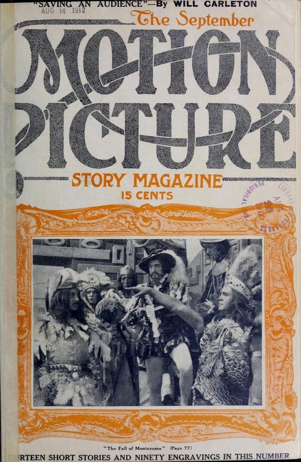 MOTION PICTURE STORY MAGAZINE magazine side cover Issue 20 September 1912