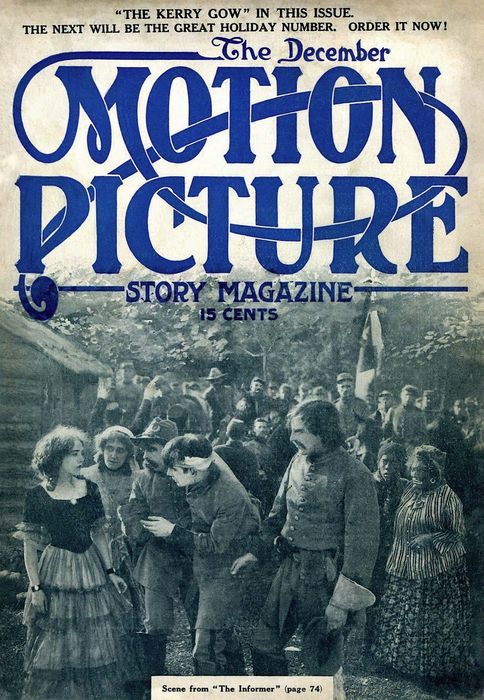 MOTION PICTURE STORY MAGAZINE magazine side cover Issue 23 December 1912