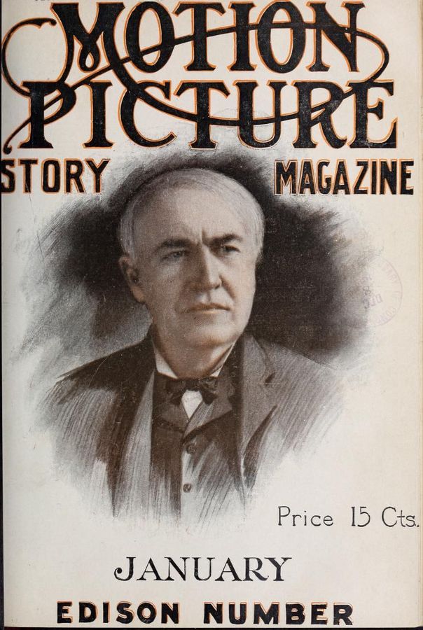 MOTION PICTURE STORY MAGAZINE magazine side cover Issue 36 January 1914