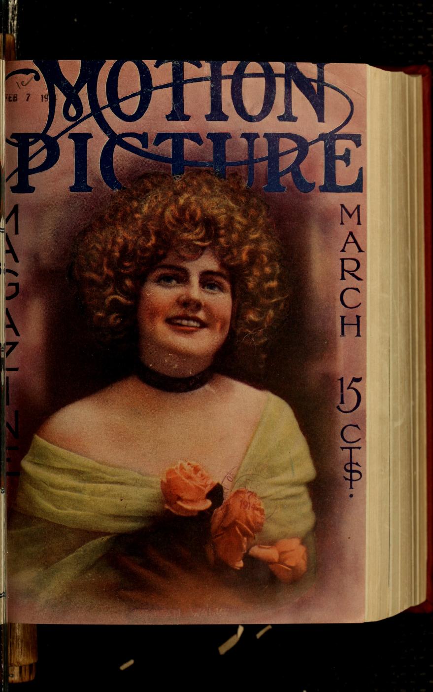 MOTION PICTURE STORY MAGAZINE magazine side cover March 1914