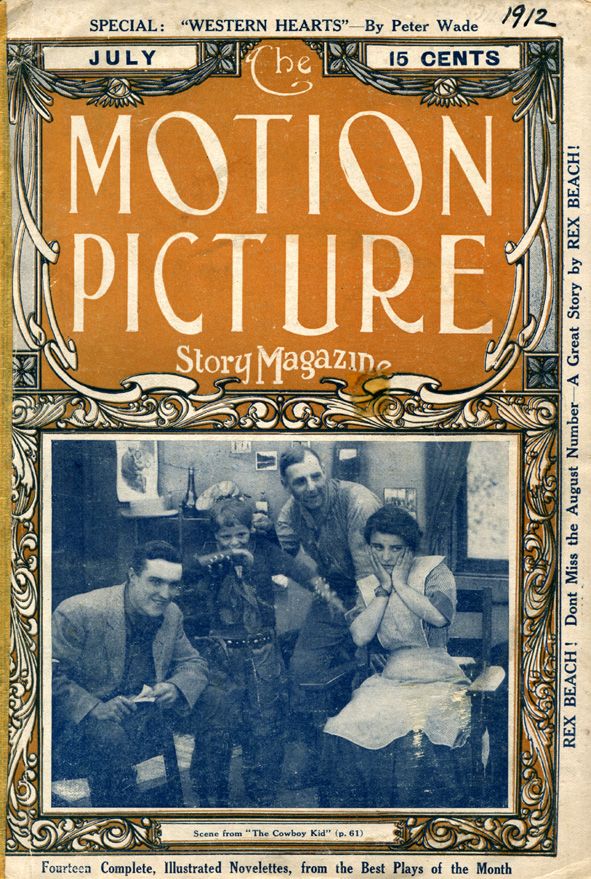 MOTION PICTURE STORY MAGAZINE magazine side cover Issue 18 July 1912