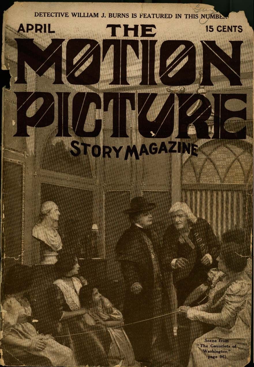 MOTION PICTURE STORY MAGAZINE magazine side cover Issue 27 April 1913