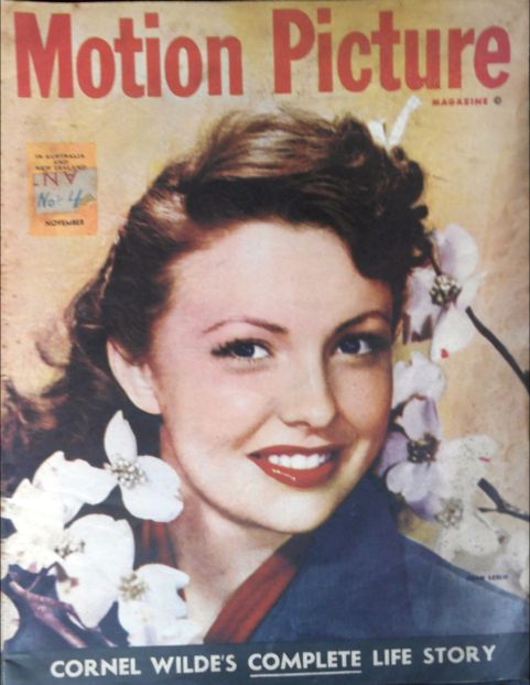 MOTION PICTURE (Au) magazine side cover  November 1946