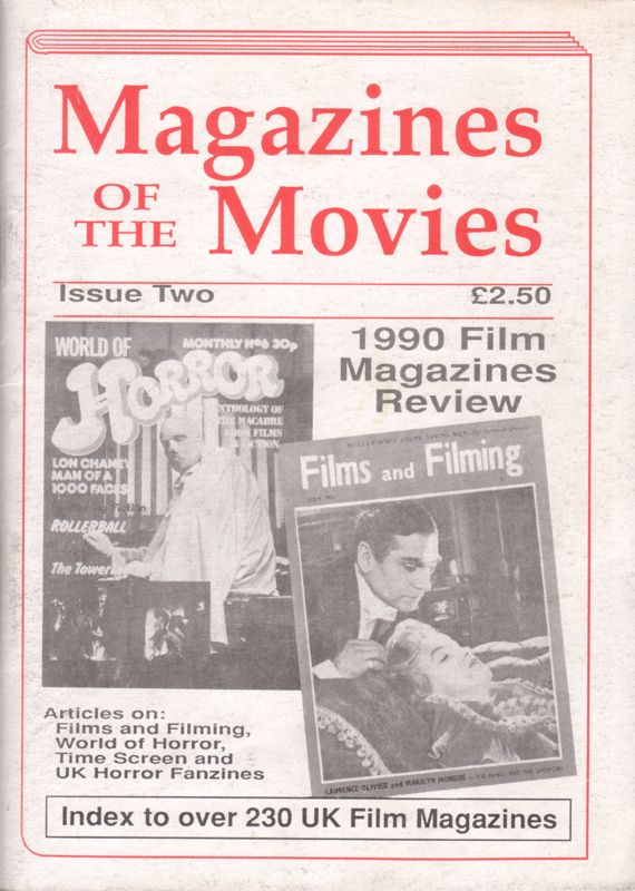 MAGAZINES OF THE MOVIES magazine side cover Issue 2  1991