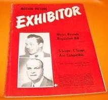 MOTION PICTURE EXHIBITOR magazine side cover 13 October 1954