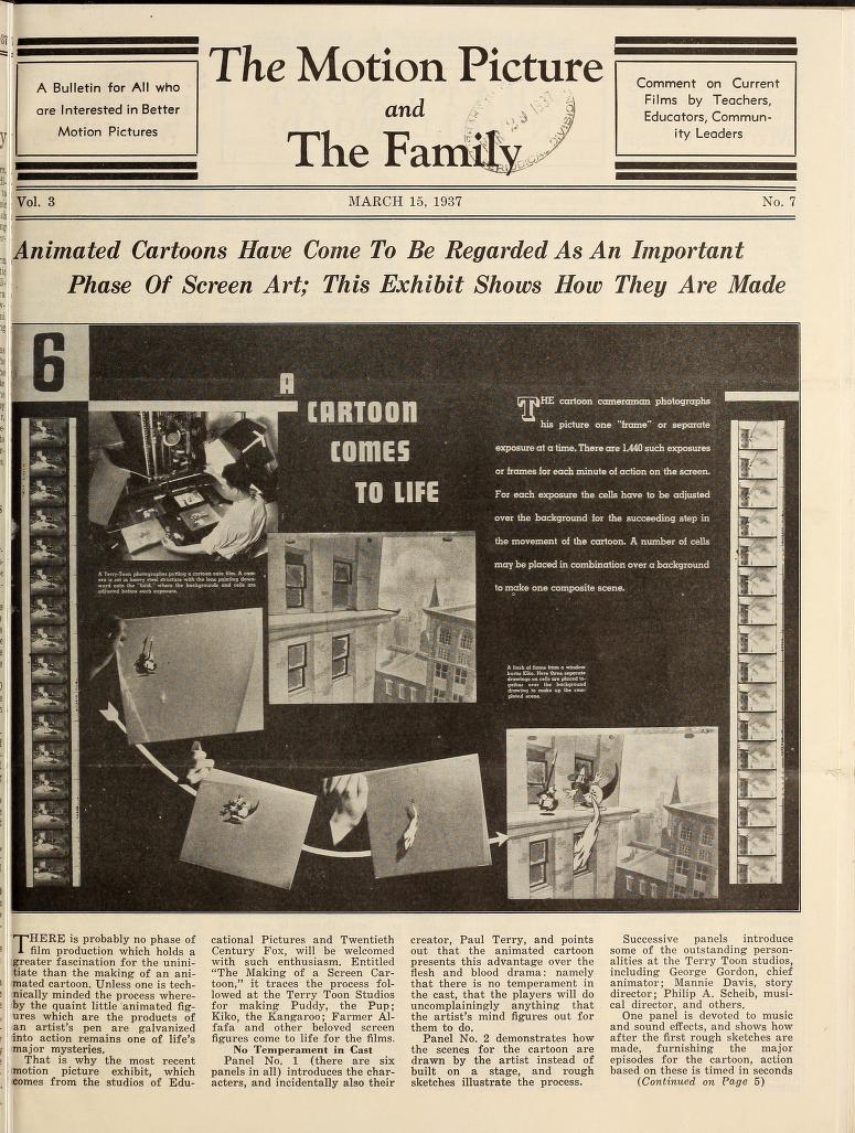 MOTION PICTURE AND THE FAMILY |THE magazine side cover 15 March 1937