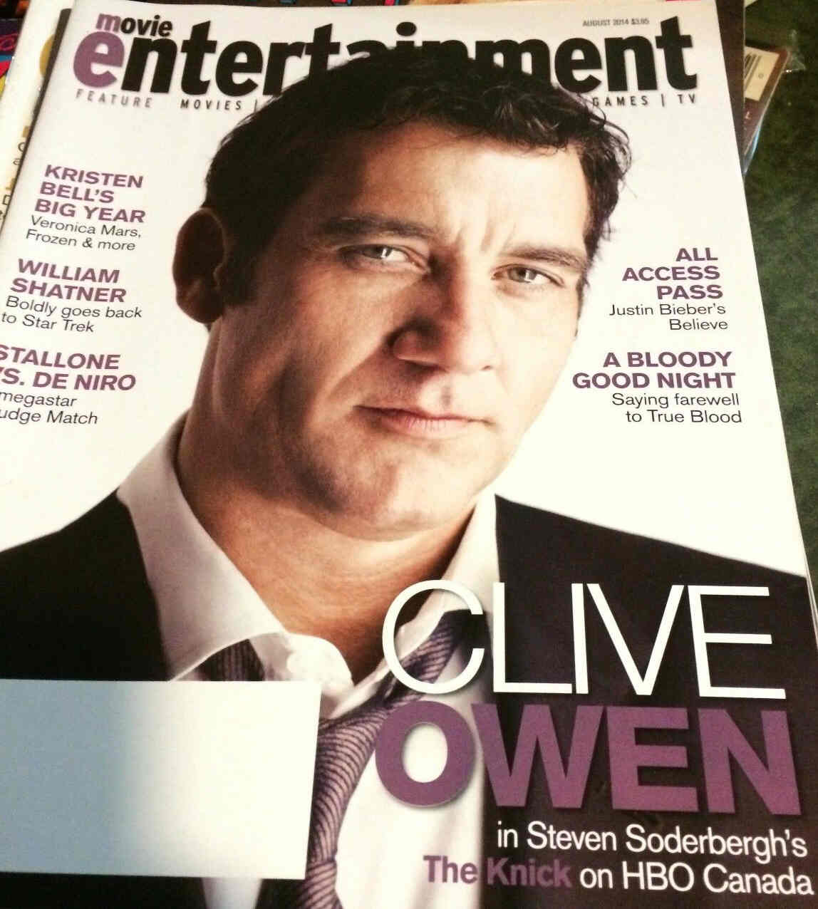 MOVIE ENTERTAINMENT magazine side cover August 2014