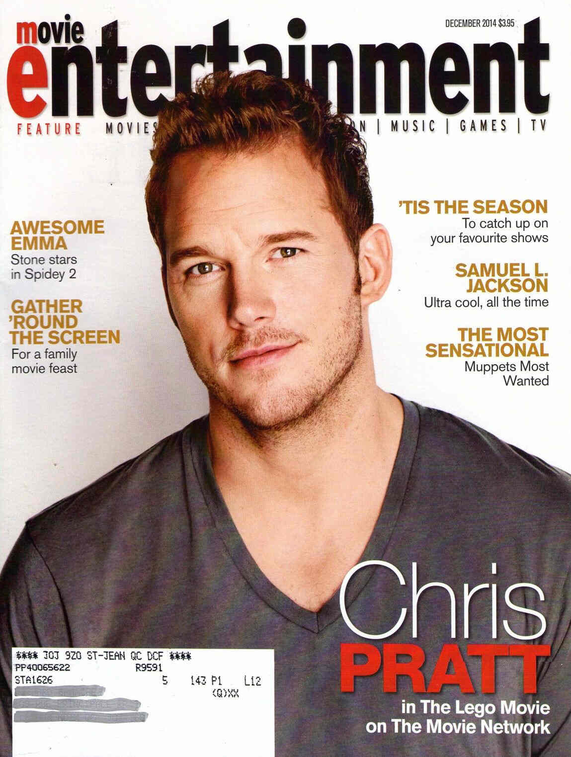 MOVIE ENTERTAINMENT magazine side cover December 2014