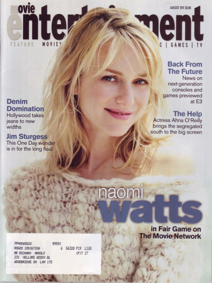 MOVIE ENTERTAINMENT magazine side cover August 2011