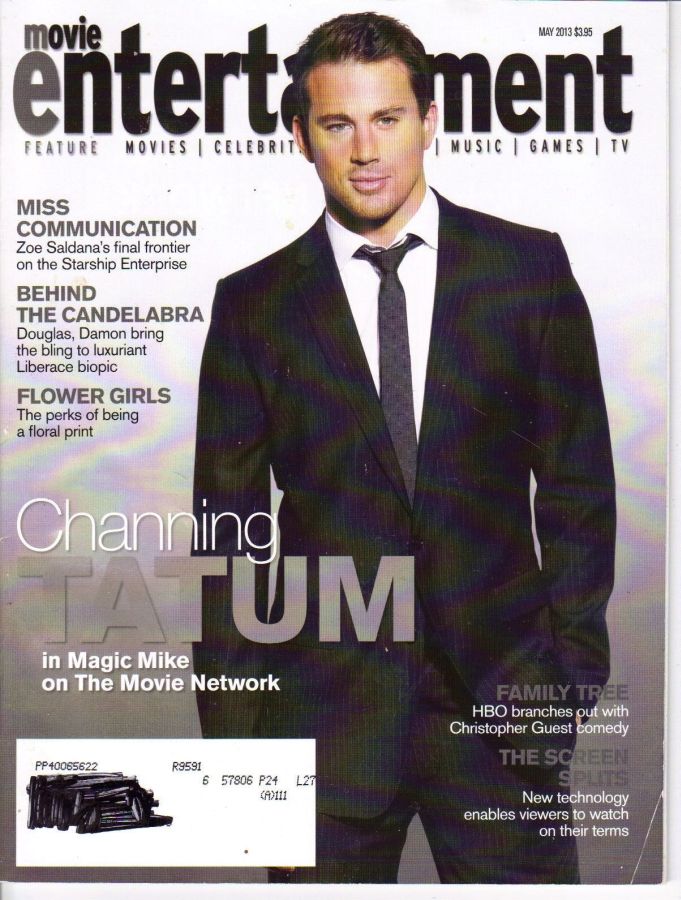 MOVIE ENTERTAINMENT magazine side cover  May 2013