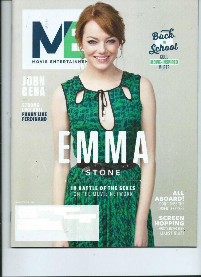 MOVIE ENTERTAINMENT magazine side cover  August 2018