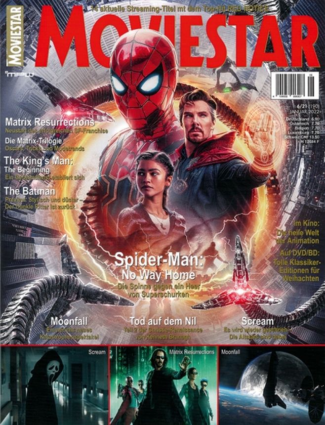 MOVIESTAR magazine side cover Issue 190  January 2022