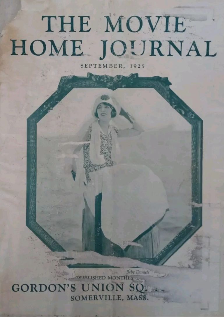 MOVIE HOME JOURNAL | THE magazine side cover  September 1925