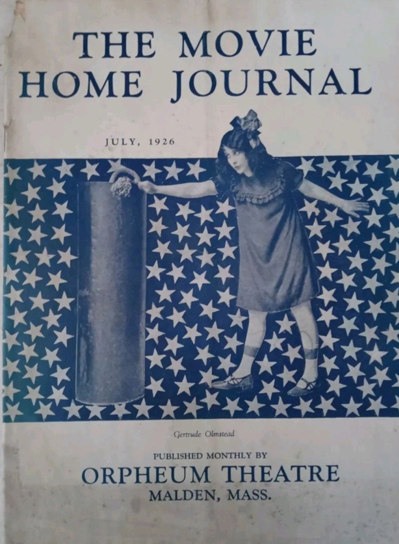 MOVIE HOME JOURNAL | THE magazine side cover  July 1926