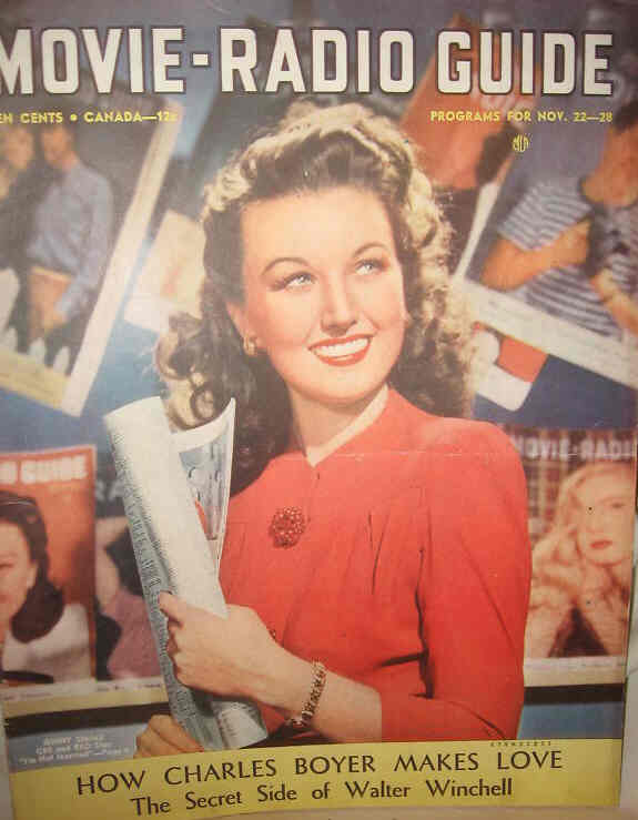 MOVIE-RADIO GUIDE magazine side cover 22 November 1941