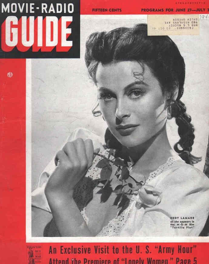 MOVIE-RADIO GUIDE magazine side cover 27 June 1942