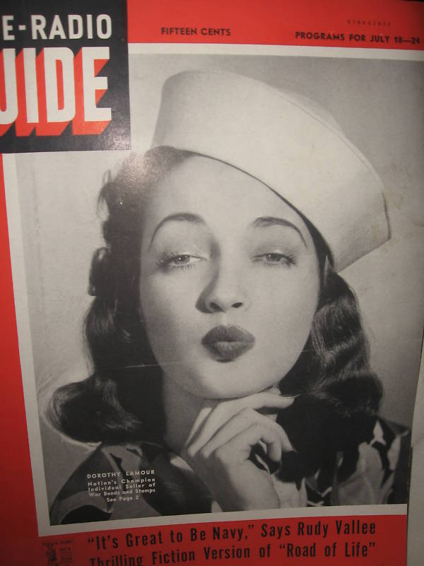 MOVIE-RADIO GUIDE magazine side cover 18 July 1942
