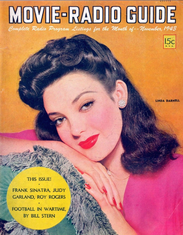 MOVIE-RADIO GUIDE magazine side cover November 1943