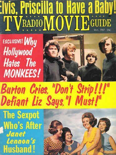 MOVIE-RADIO GUIDE magazine side cover October 1967