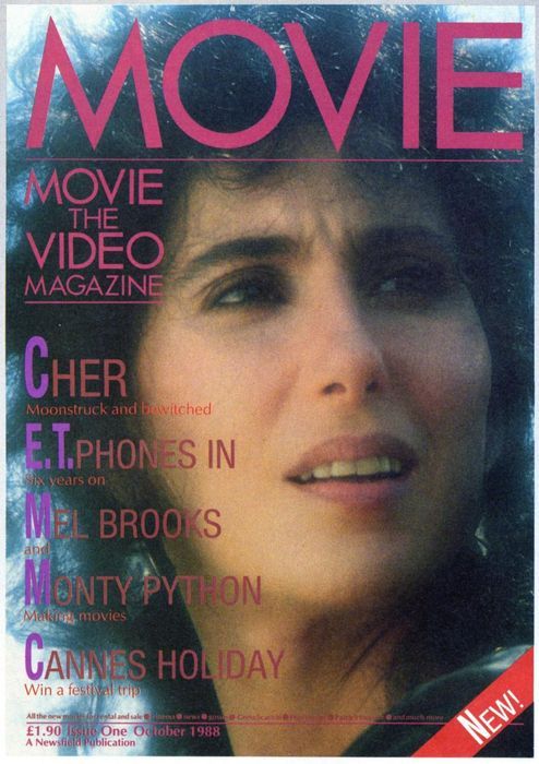 MOVIE (UK 80s) magazine side cover Issue 1 October 1988