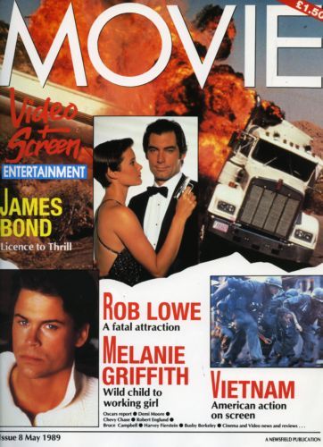 MOVIE (UK 80s) magazine side cover Issue 8 May 1989