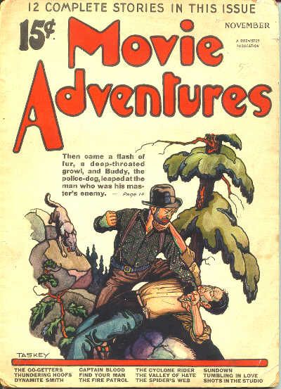 MOVIE ADVENTURES magazine side cover Issue 2  Vol 1 # 2 November 1924