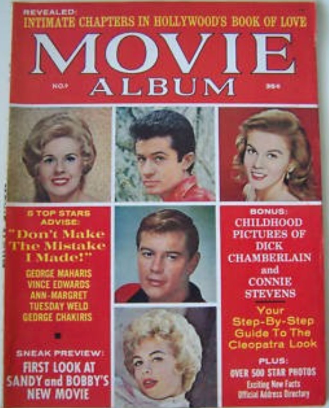 MOVIE ALBUM (60s) magazine side cover Issue 9  1962