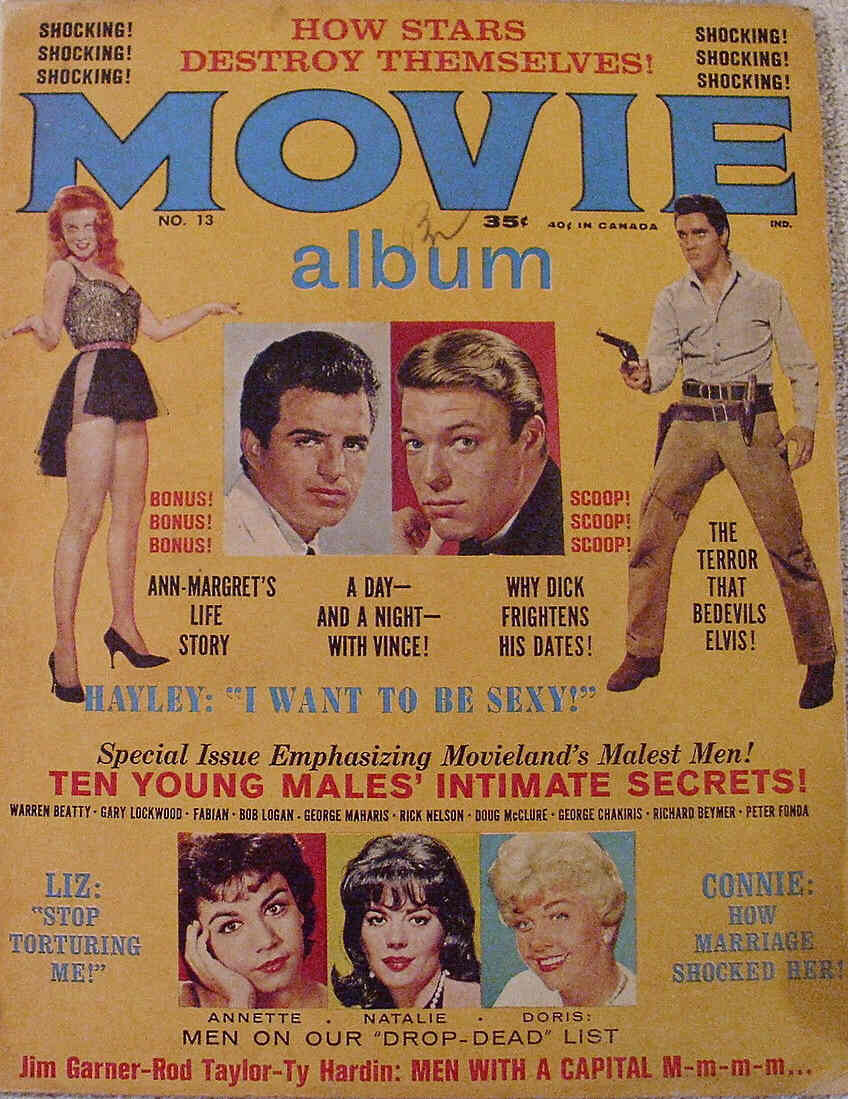 MOVIE ALBUM (60s) magazine side cover Issue 13  1963