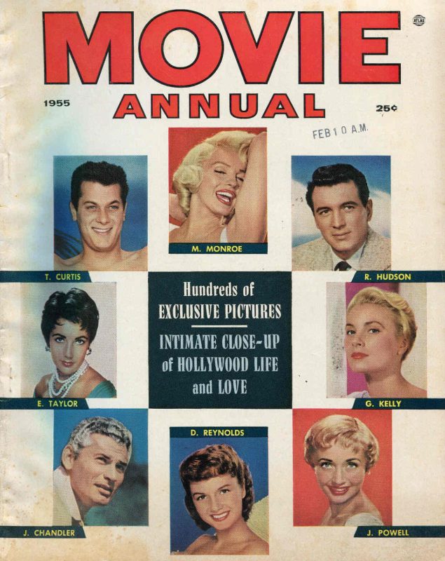 MOVIE ANNUAL magazine side cover Issue 1  1955