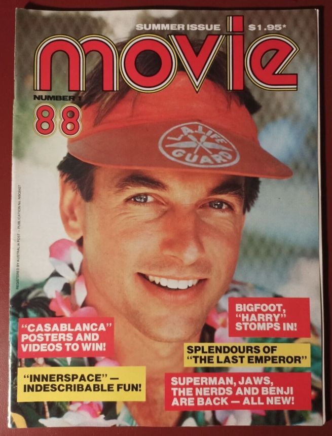 MOVIE (Au) magazine side cover Issue 1  1988