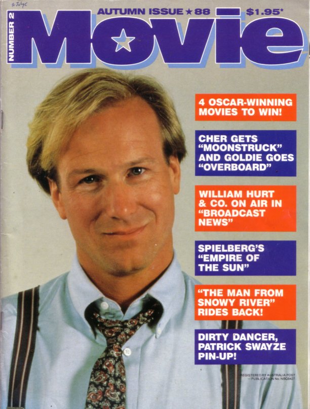 MOVIE (Au) magazine side cover Issue 2 Autumn 1988