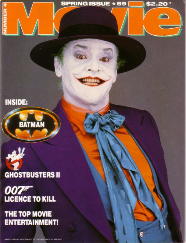 MOVIE (Au) magazine side cover Issue 4 Spring 1989