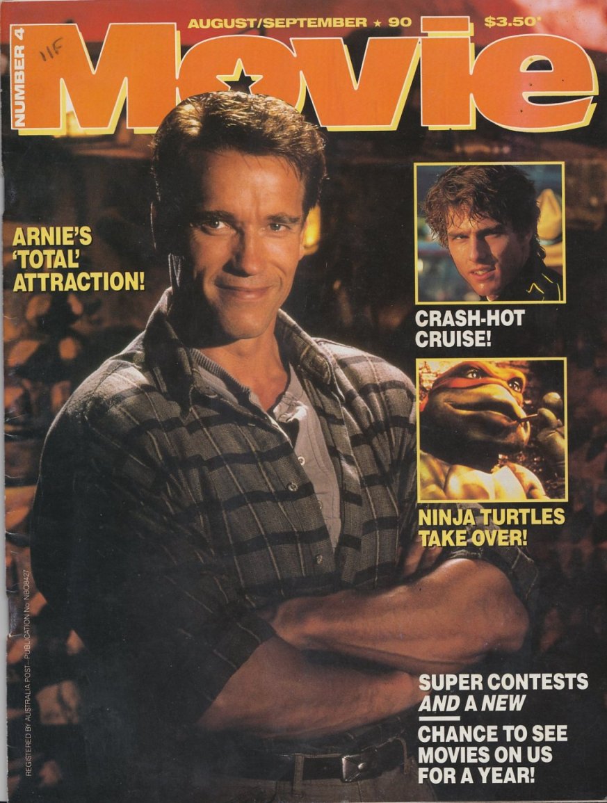 MOVIE (Au) magazine side cover Issue 4 August/September 1990