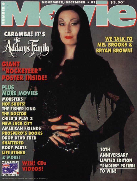 MOVIE (Au) magazine side cover Issue 6 November/December 1991