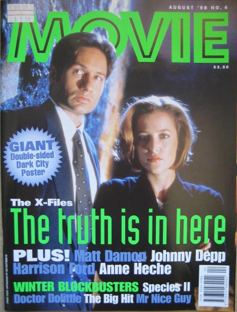 MOVIE (Au) magazine side cover Issue 4 August 1998
