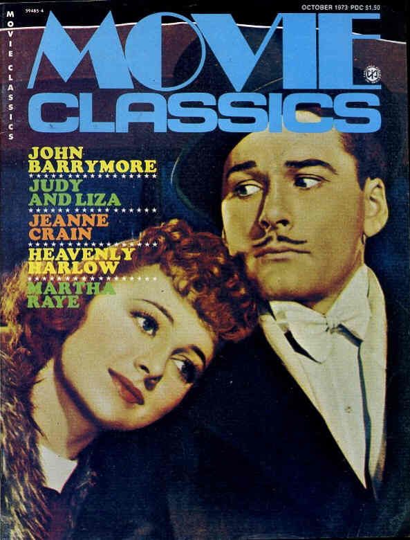 MOVIE CLASSICS magazine side cover Issue 3  Vol 1 # 3 October 1973