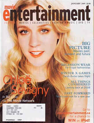 MOVIE ENTERTAINMENT magazine side cover January 2009