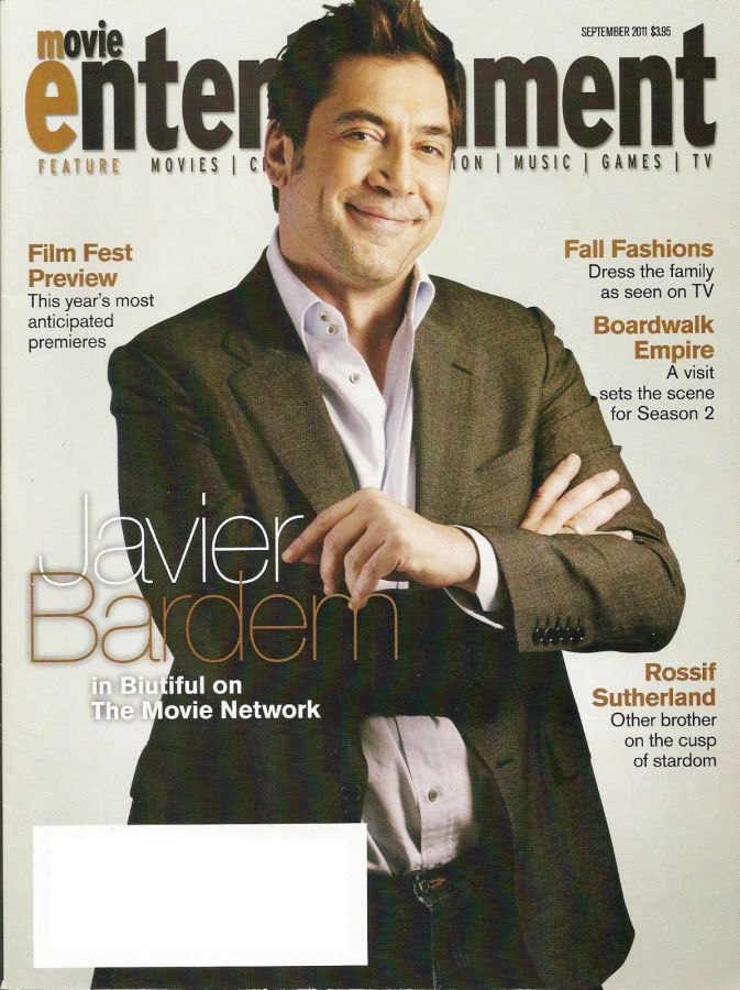 MOVIE ENTERTAINMENT magazine side cover September 2011