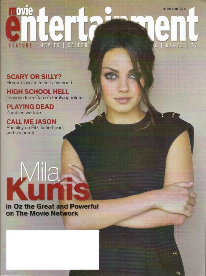 MOVIE ENTERTAINMENT magazine side cover October 2013