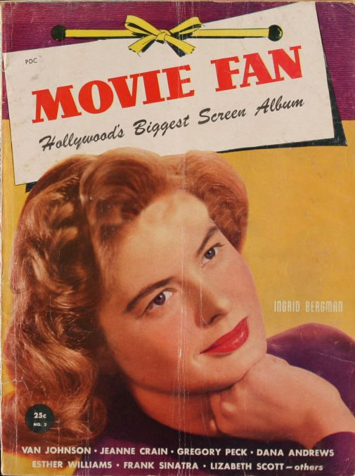 MOVIE FAN magazine side cover Issue 2  Vol 1 # 2 July-Summer 1946