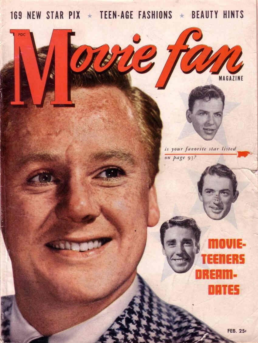 MOVIE FAN magazine side cover February - Winter 1947