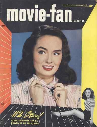 MOVIE FAN magazine side cover September 1947