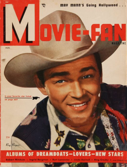 MOVIE FAN magazine side cover August 1948
