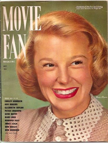 MOVIE FAN magazine side cover September 1948