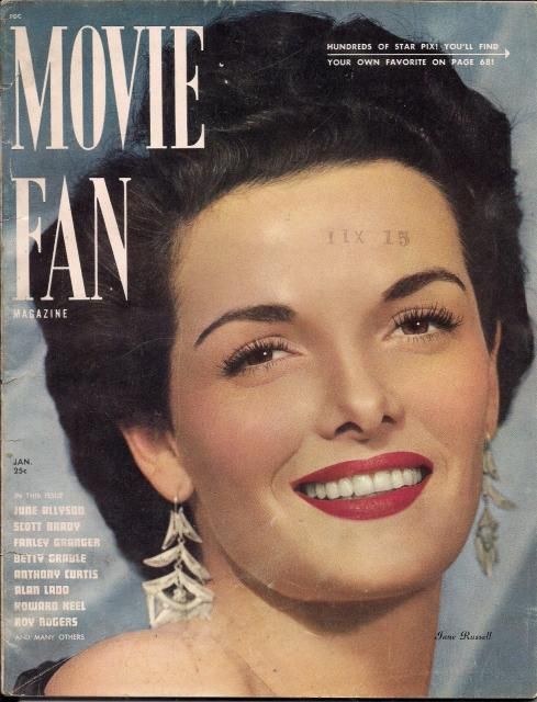 MOVIE FAN magazine side cover January/February 1949