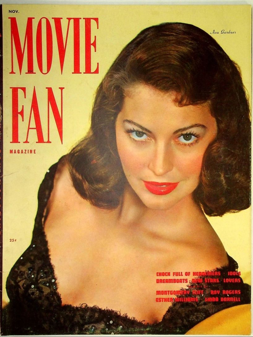 MOVIE FAN magazine side cover November/December 1949