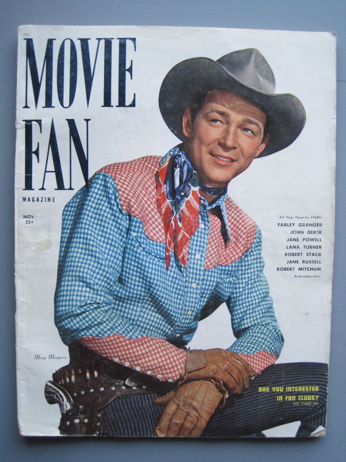 MOVIE FAN magazine side cover  Vol 5 # 2 November/December 1950