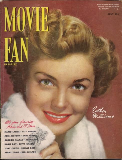 MOVIE FAN magazine side cover  Vol 6 # 6 July/August 1952